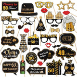 Happy 50Th Birthday Party Photo Booth Props,Cheers To 50Th Birthday Fifty Years Old Bday Party Centerpieces Props Decorations Sign.