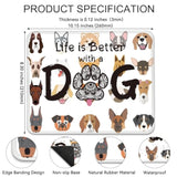 Life Is Better With A Dog Funny Mouse Pad For Desk, Dog Lover Gifts, Dog Owner Gifts, Cute Mousepad Gifts For Dog Mom Pet Lover Friend, Office Gifts For Coworker Colleagues