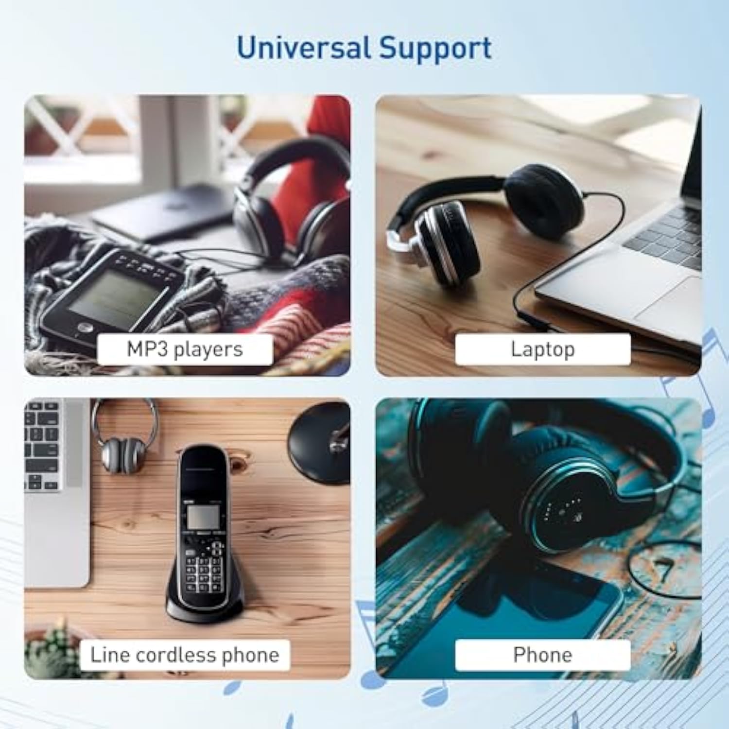 Cable Matters Combo-Pack TRS 2.5 mm and 3.5 mm Headphone Adapter Kit (2.5mm to 3.5mm Adapter and 3.5mm to 2.5mm Adapter) in Black - 4 Inches