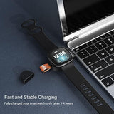 Hkhyoo Charger For Fitbit Versa 3 & Fitbit Sense,Portable Travel Replacement Usb Charging Dock For Fitbit Watch, Magnetic Wireless Fast Charger For Fitbit Versa 3 & Sense(2 Pack, A-03, Black