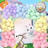 Easter Balloon Arch Spring Balloon Garland Arch Ki With Pastel Balloons,Bunny And Carrot Foil Balloons For Easter Decorations