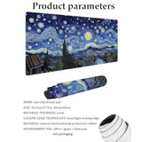 Van Gogh Style Scenery Customized Large Extended Gaming Mouse Pad With Stitched Edges And Non-Slip Rubber Base,Suitable For Office And Home Use,31.5X15.7 Inches