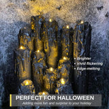 24Pack Halloween Black Dripping Flameless LED Candles,1.58"x 1.2"