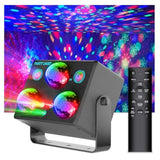 Disco Ball Party Lights,Pro 6 In 1 Disco Lights Sound Activated Dj Strobe With Rgb&Ogb Disco Balls,Laser Light Show,Ocean Lamp,Star Projector,2 Rgb Leds-Perfect For Disco Glow Party Rave Dance