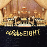 8Th Birthday Banner, Gold Celebreight Banner, 8Th Birthday Party Decorations For Boys And Girls Eight Bday Party Supplies