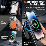 Magnetic For Iphone 14 Pro Case Waterproof,Built-In Screen & Camera Lens Protector[Ip68 Underwater] [Military Grade Shockproof] Full Body Protection Phone Case,Black/Clear