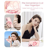 Cute Plated Gold Phone Case for Samsung Galaxy S25 FE - Pink