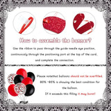 Red Black Happy Birthday Glittery Halloween Banner Black Foil Curtains Backdrop 3D Bat Sticker Latex Balloons Confetti Balloon For Birthday Party Decoration Halloween Party Supplies