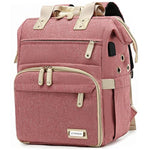 Knitting Bag Backpack,Yarn Storage Organizer Travel Crochet Bag With Usb Charging Port,Large Capacity Yarn Storage Tote Bag Yarn Holder Case For Carrying Projects, Knitting Needles, Crochet Hooks Pink