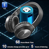 Bluetooth Headphones Over Ear, 68H Playtime And 3 Eq Music Modes Wireless Headphones With Microphone/Deep Bass, Hifi Stereo Foldable Lightweight Headset For Pc Home Travel Office ?Black