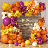 Fall Balloon Arch Kit: Pumpkin, Maple Leaf, Acorn Foil Balloons