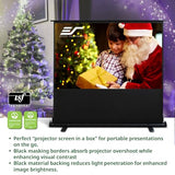 ezCinema 2 Projector Screen, Aluminum, Black