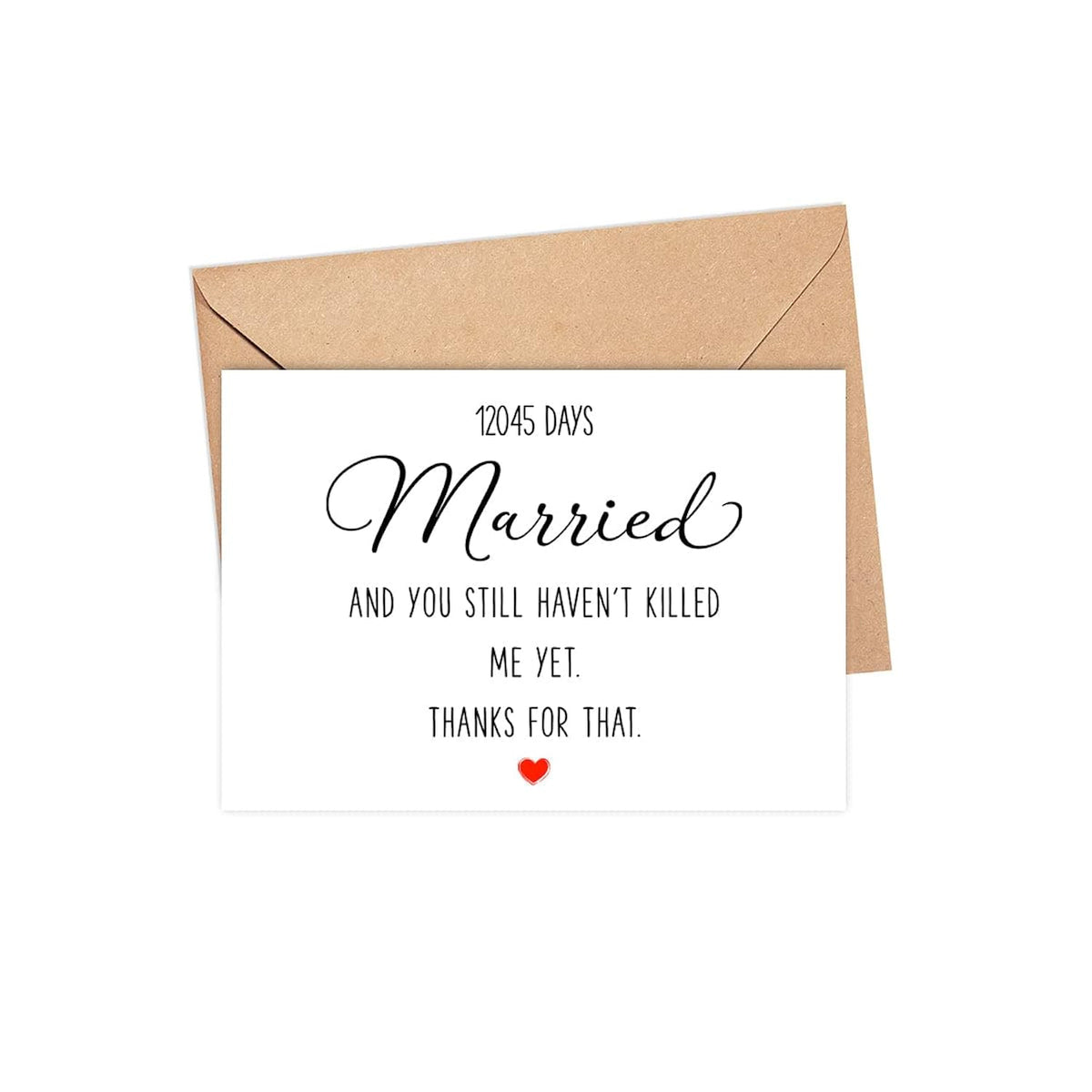 12045 Days Married Card - Funny 33Rd Wedding Anniversary Card - 33 Year Anniversary Card Husband Wife Couple - Gift For Husband - For Wife -For Grandma - For Grandfather