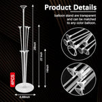 Balloon Stand Kit 4 Set Balloon Sticks With Baseballoon Arch Stand Balloon Centerpiece Stand For Table Balloon Holders For Table Balloon Arch Kit Birthday Decorations Balloon Stands For Floor