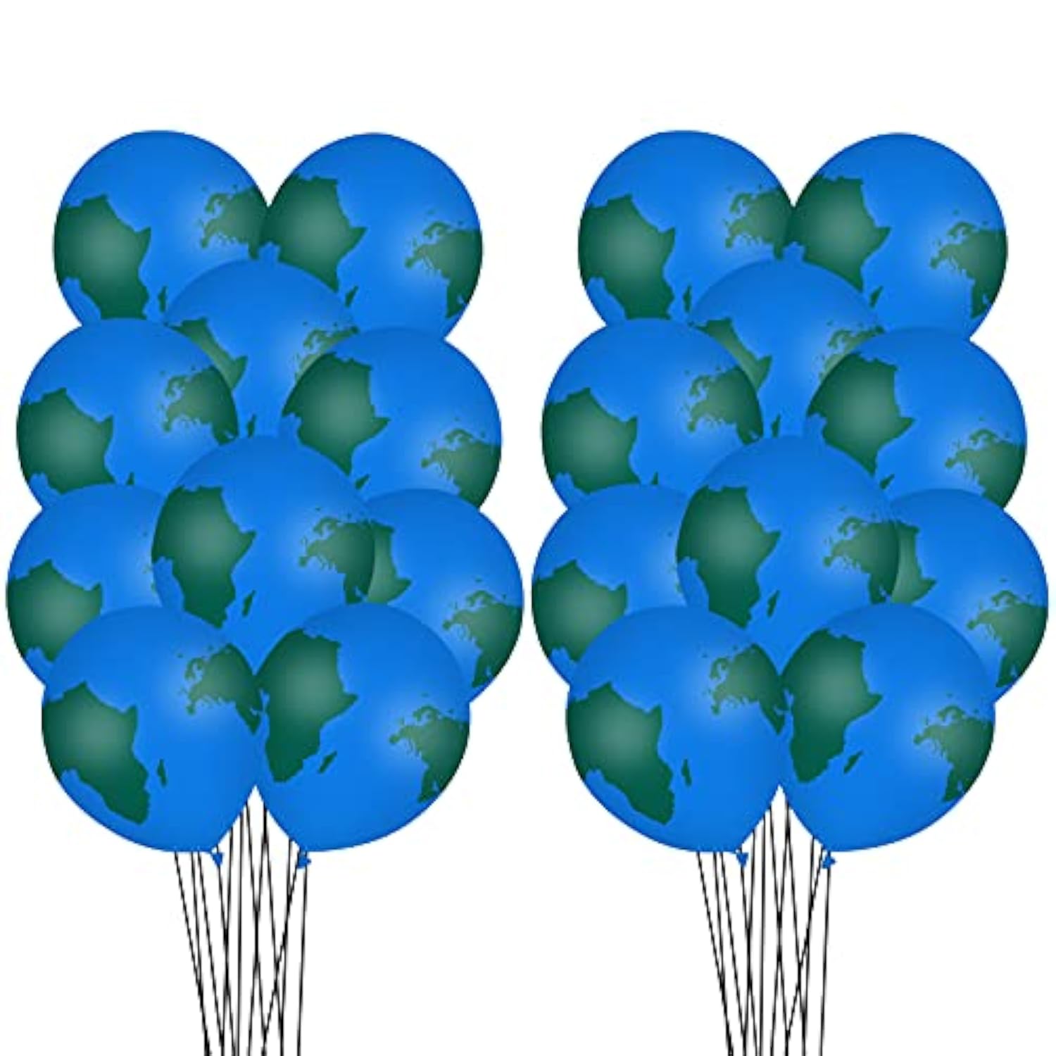30 Pcs Earth Balloons World Map Balloons 12 Inches Globe Balloon For Birthday Space Theme Party Earth Day Decorations Gift Teaching Supplies