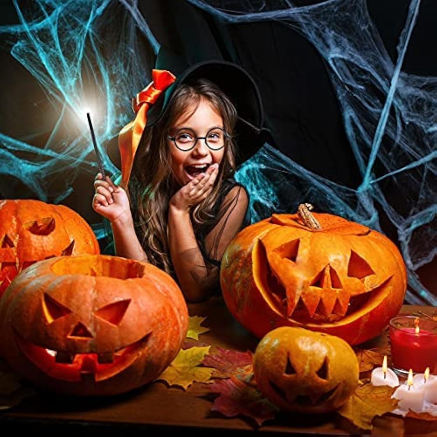 24 Pieces Wand Pencils And Glasses Wizard Party Favors, Wizard Party Supplies Birthday Supplies For Teen Boys Kids Girls Wizard School Decor Theme Halloween Supplies