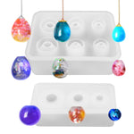 2 Pcs Ball Silicone Resin Molds, Eggs Ball Epoxy Resin Molds Universe Spheroid Molds, Pendant Casting Molds For Resin Crafts, Diy Jewelry Making