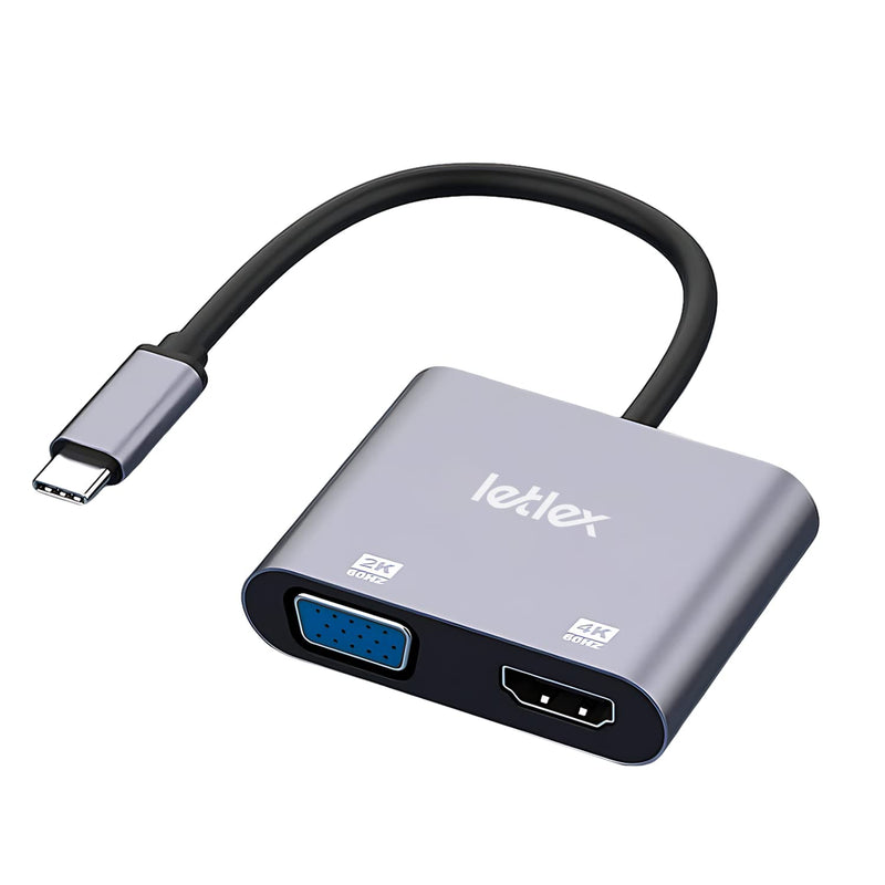 Usbc To Vga/Hdmi Adapter Usb C Hub Multiport Adapter Usb Hdmi Adapter 4K@60Hz