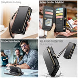 Premium Wallet Case for iPhone 17 Pro Max with RFID Card Holder, Black