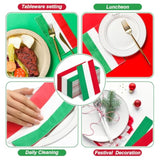 100 Pcs Italian Napkins Bulk Red White Green Italy Flag Disposable Paper Party Napkins Italy Themed Tableware For Cocktail Luncheon Christmas Family Party Decor