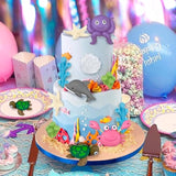 11 Pcs Under The Sea Cake Decorations Sea Ocean Cake Toppers Ocean Sea Animals Cake Toppers For Ocean Themed Baby Shower Birthday Party Supplies