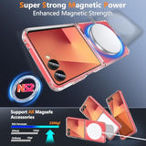 For Samsung Galaxy Z Flip 7 Case,Z Flip 7 Case [Built-In Screen Protector] [Compatible With Magsafe] Transparent Magnetic Shockproof Clear Back Slim Fit Protective Rugged Phone Cover(Clear)