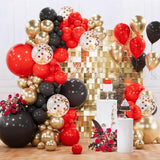 Red Black Balloon Arch Kit 142pcs Different Sizes 18 12 10 5 Inch