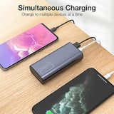 Pb3 Portable Charger 10000Mah One Of The Lightest And Slimmest Fast Power Bank 18W Pd High-Speed Charging Battery Pack With Usb-C Input/Output For Iphone,Samsung And More Gray