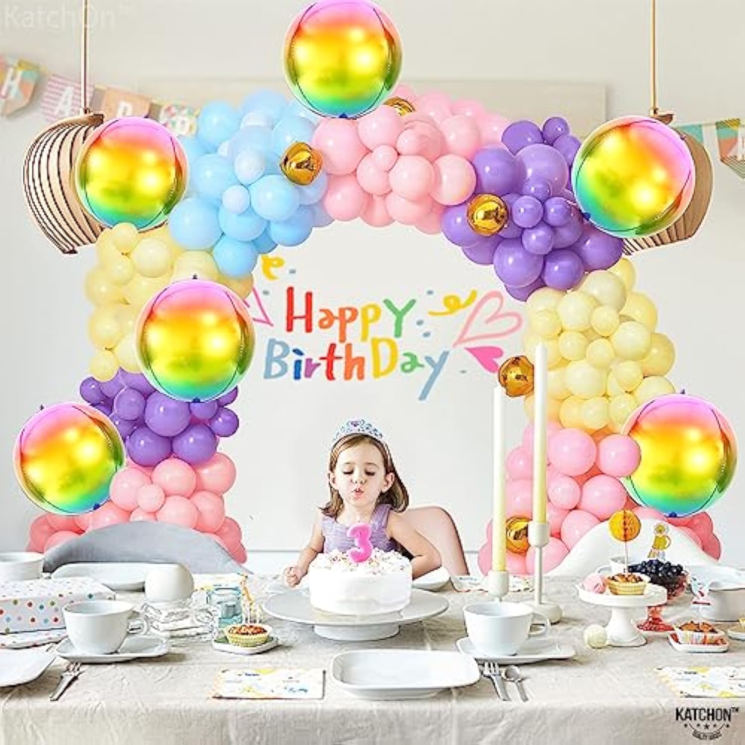 , Large Black Mylar Balloons - 22 Inch, Pack Of 6 | Round 4D Mylar Balloon | Black Balloons For Birthday, Bachelorette Decorations, Halloween Foil Balloons For Halloween Decorations