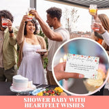 Baby Shower Advice Cards For Parents To Be - 50 Pcs Advice And Wishes Cards For Wildflower Baby Shower Decorations Ideas, Words Of Wisdom For New Parents