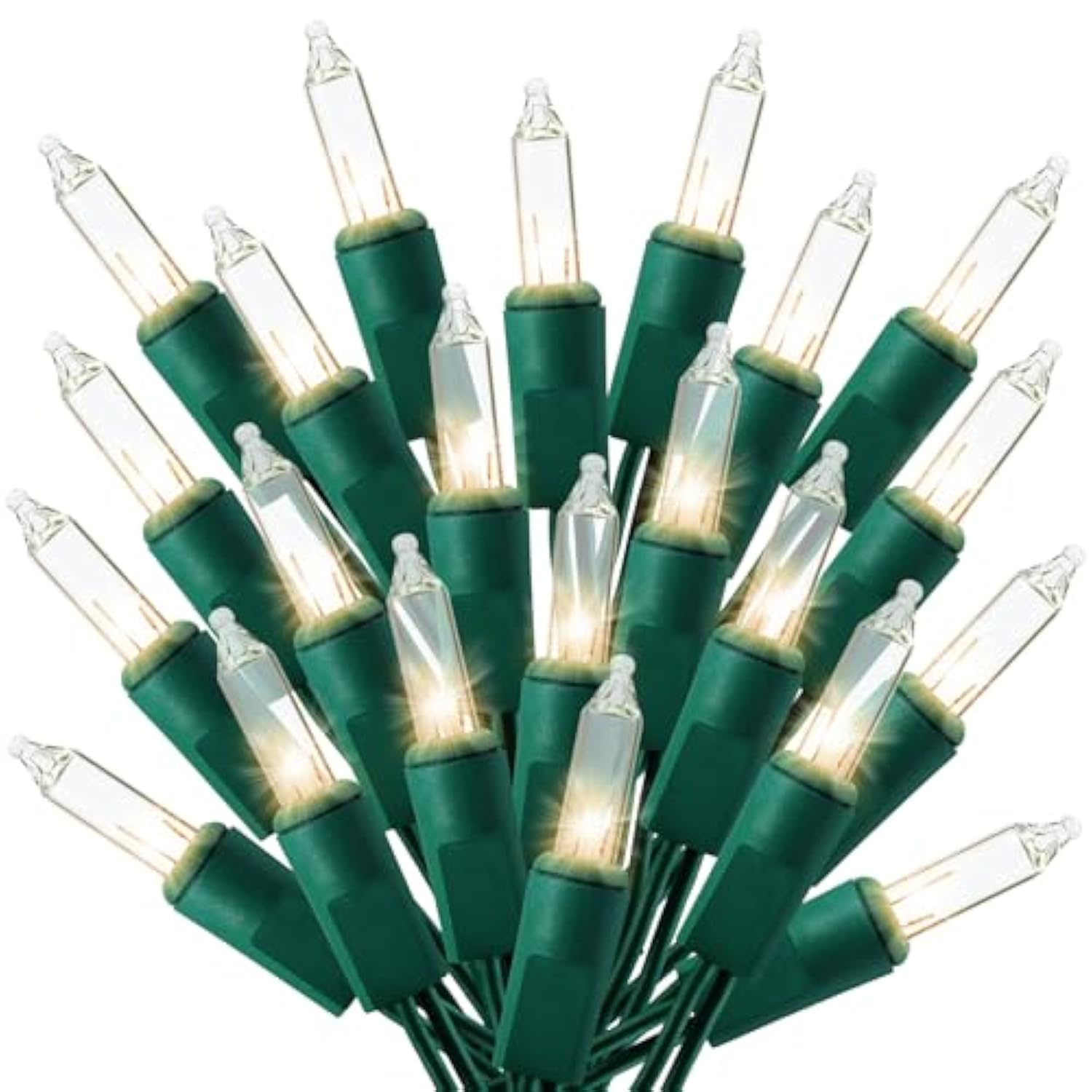 21Ft White Christmas String Lights Indoor?Warm White 100 Count String Lights Plug In, Mini Xmas Lights Outdoor Clear Whi