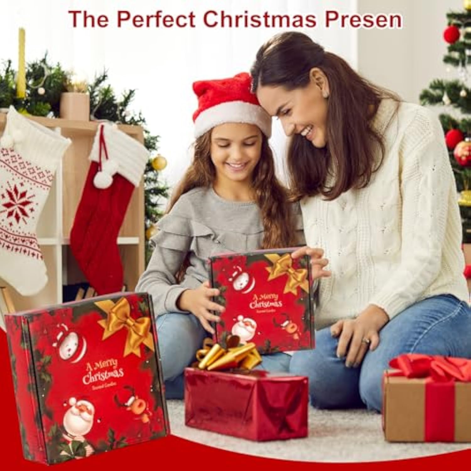 4 Pcs Christmas Scented Candles Gifts For Women - Merry Christmas Candles Bulk, Soy Wax Aromatherapy Candle Set, Small Cookie Jar Candles Tins With Lids For Home Bath Yoga Xmax Holiday Party Favors