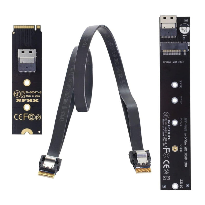 Cy M.2 Nvme Ngff M-Key Ssd Male To Female Extension Cable 40Cm With Sff-8654 C