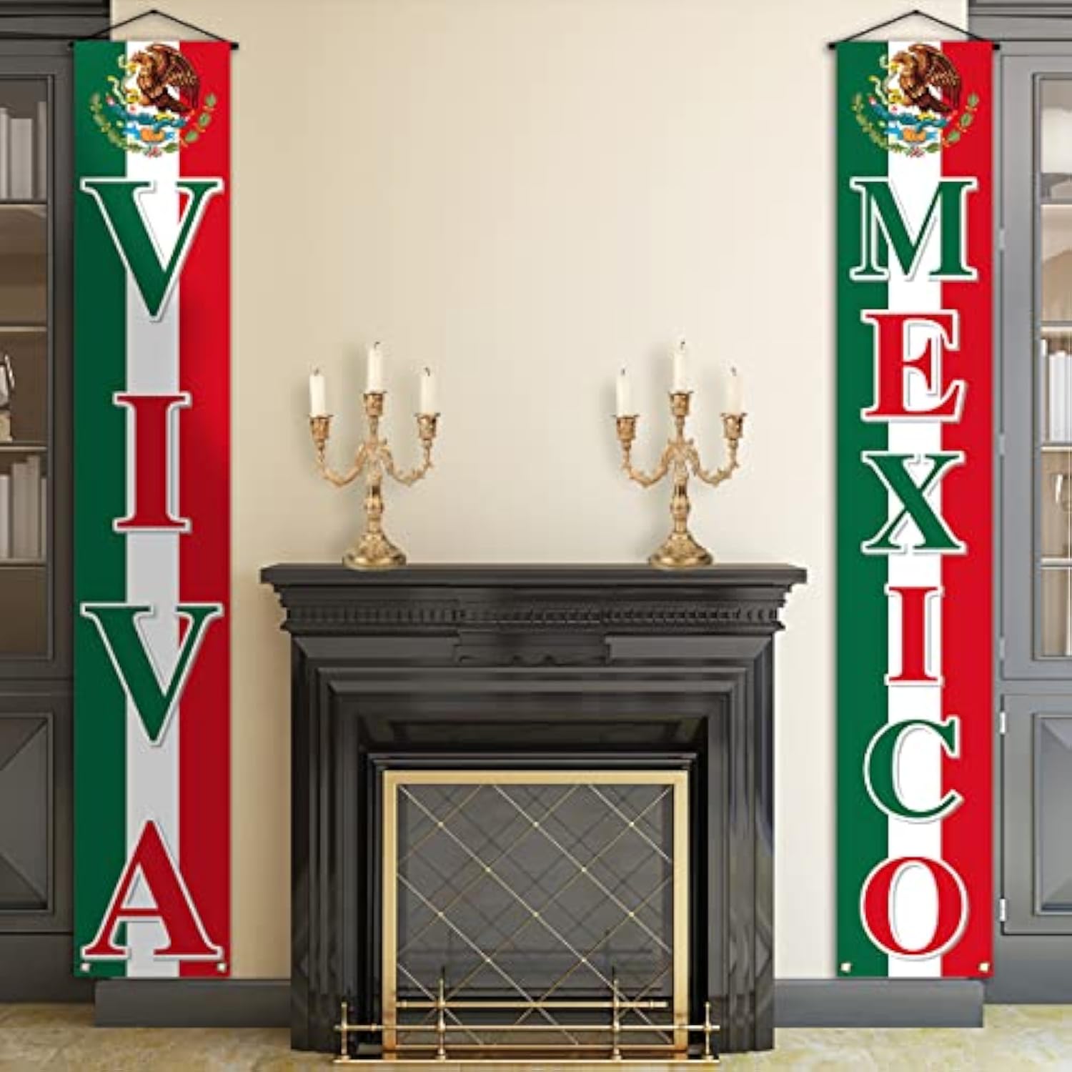 Viva Mexico Front Door Banner Mexican Independence Day Decoration September 16Th Party Hanging Sign Indoor Outdoor Supply