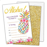 Hawaiian Pool Party Birthday Invitations For Boys Girls Kids, Fill In Party Invites, Decorations, Favors, 20 Invitations With Envelopes (Ha03)