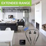 HT4186 Wireless Headphones Earbuds for TV Watching, Neckband Earphones Set w/Bluetooth Transmitter for Optical Digital Audio, RCA, 3.5mm Aux Ported