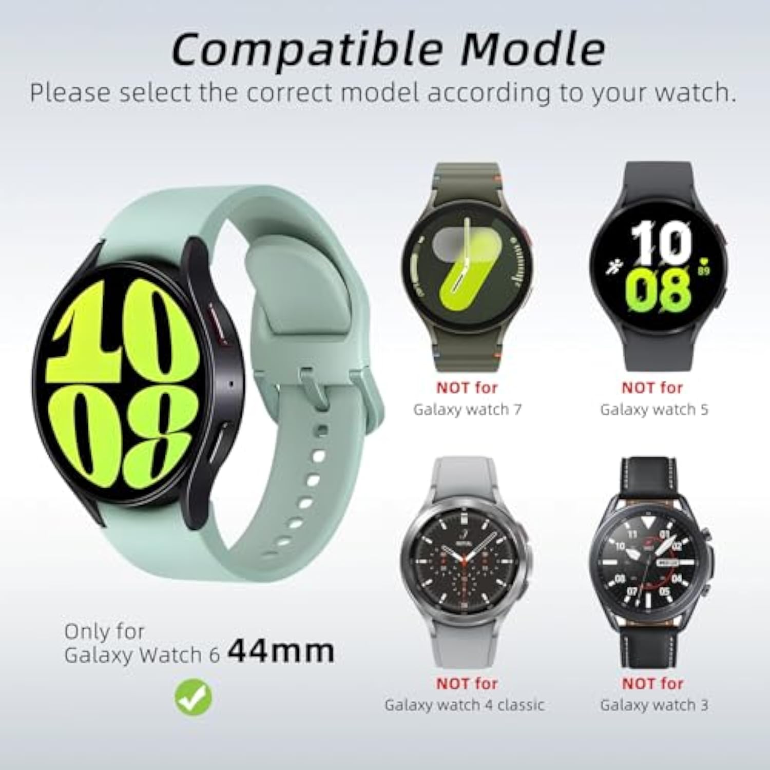2 Pack For Samsung Galaxy Watch 6 44Mm Screen Protector Case [Anti-Peeping], Privacy Hard Pc Bumper Full Coverage Protective Accessories Built-In Tempered Glass Film