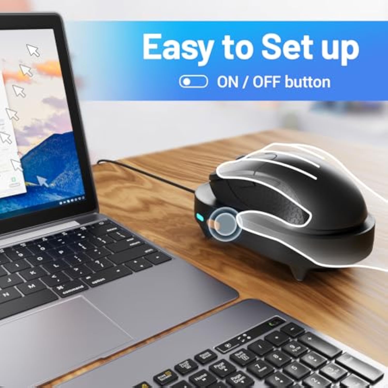 Mouse Jiggler Usb With Countup Timer Lcd, Mouse Mover Jiggler With 3 Realistic