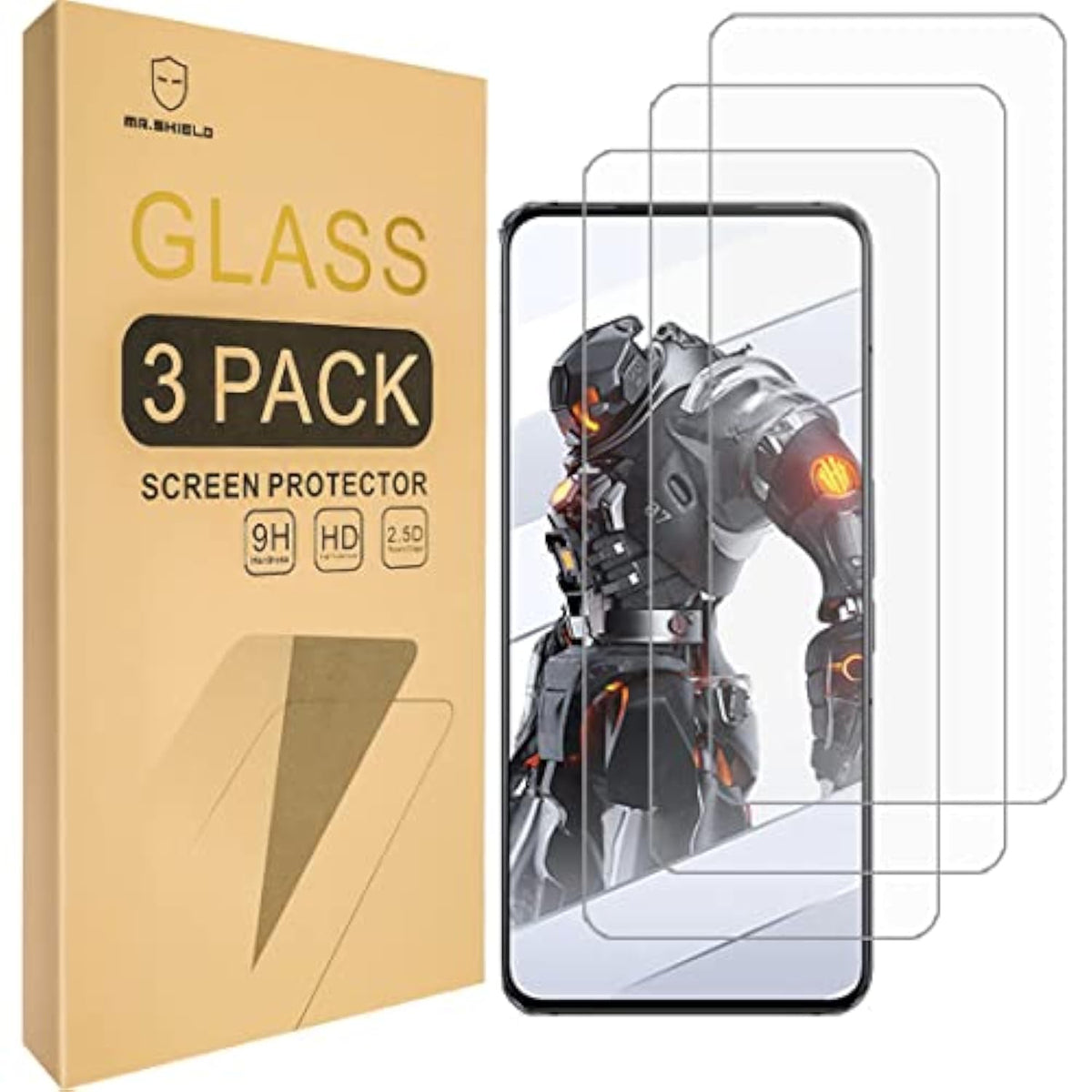 [3-Pack] Screen Protector For Nubia Red Magic 7 Pro/Red Magic 7S Pro [Tempered Glass] [Japan Glass With 9H Hardness] Screen Protector