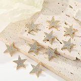 10 Pcs Sliver Rhinestone Buttons Crystal Embellishments For Clothing J
