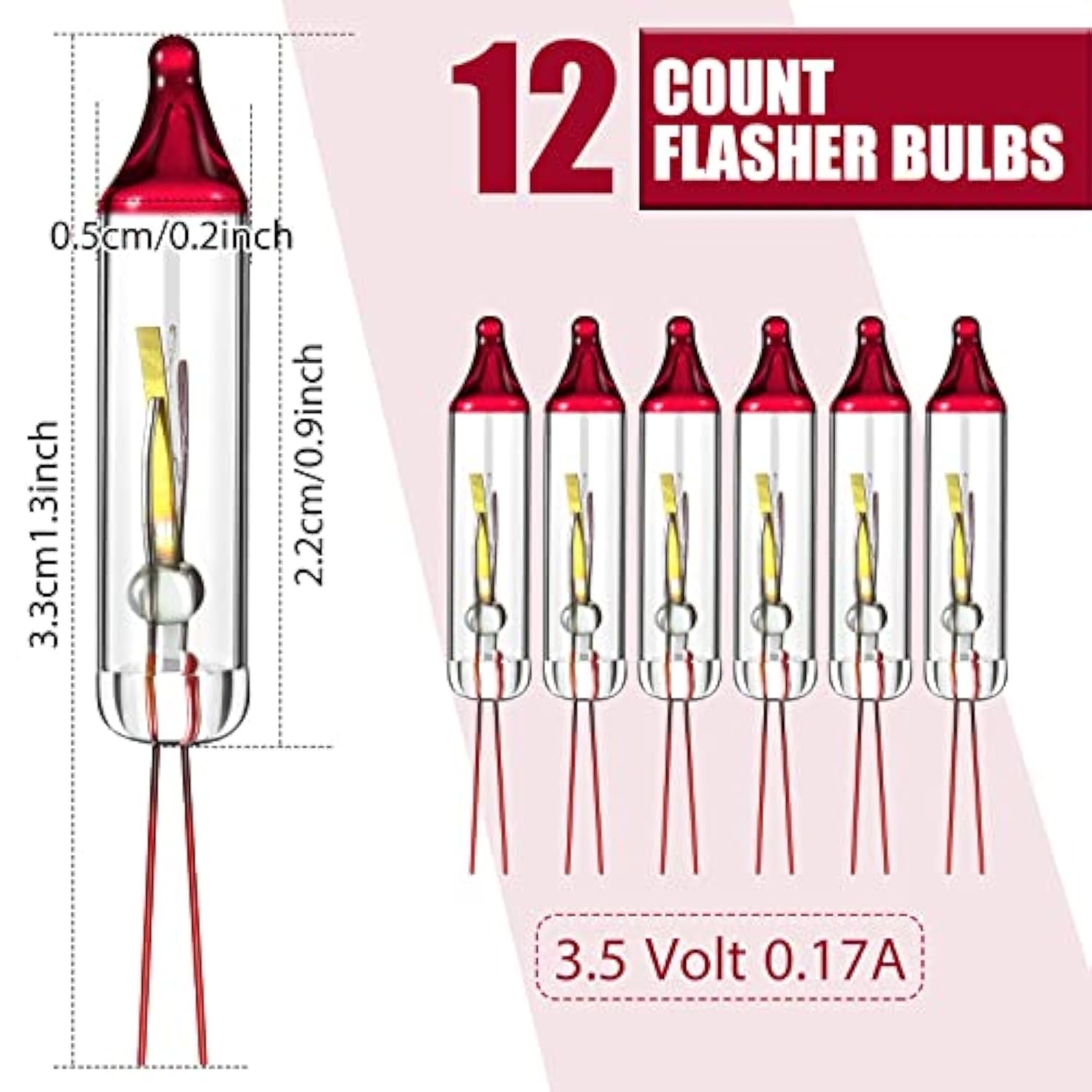 Flasher Christmas Replacement Bulbs 3.5 Volt 0.17A Christmas Trees Incandescent Lights Bulbs Led Mini String Light Repla