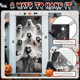 Halloween Door Cover 79x35 Inch Scary Skeleton Zombie Reusable Party Decor Banner