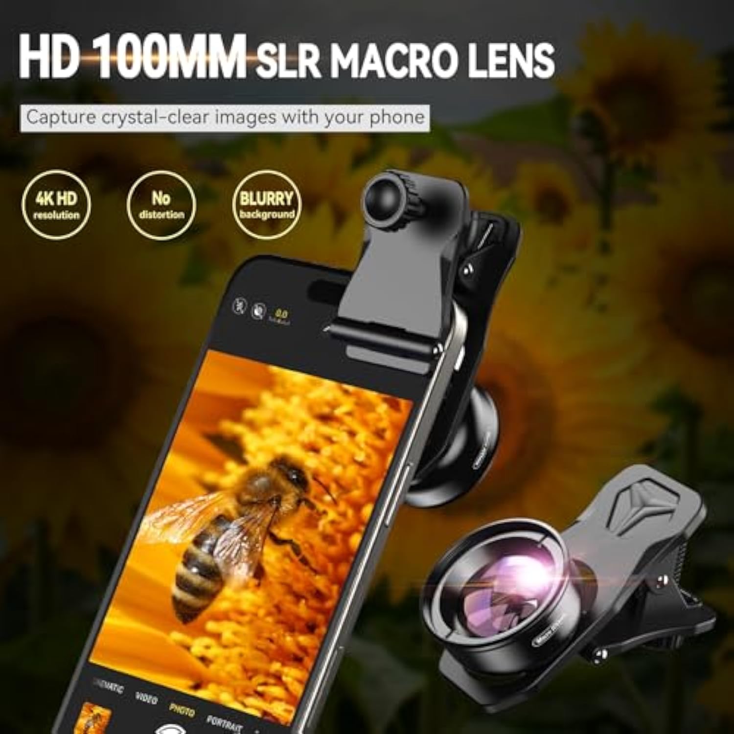 Professional Macro Lens Attachment for iPhone, Samsung, and Android Phones