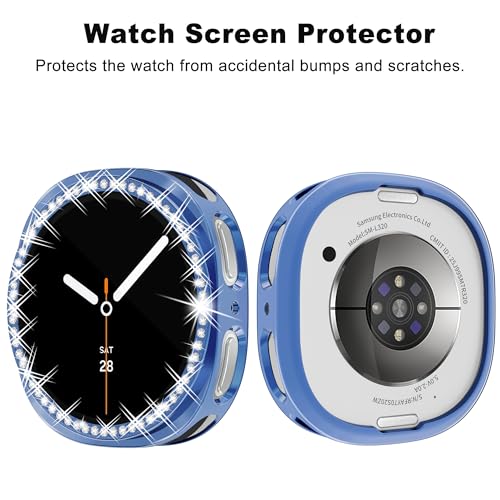 [10-Pack] Bling Watch Screen Protector for  Galaxy Watch8 40mm, Glitter Protection Cases TPU Soft Cover with Sparkly Rhinestones for Galaxy