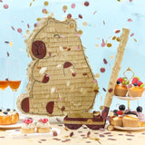 Capybara Piñata With Stick Blindfold, Confetti (15.7" X 12.5" X 3.0 ") Capybara Party Decorations Cute Animal Piñata For Animal Theme Birthday Baby Shower Party Decorations Supplies