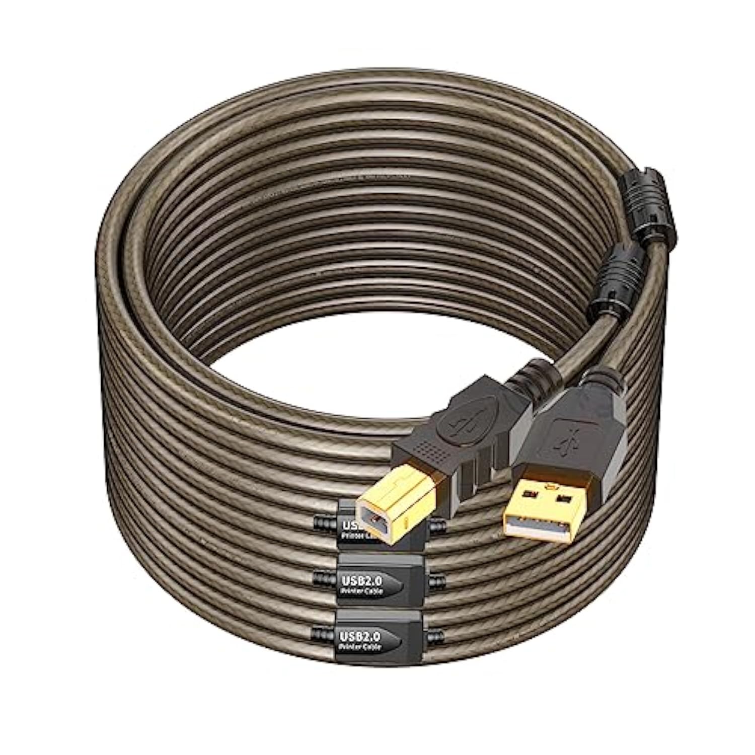 Printer Usb Cable 100Ft, Usb 2.0 Type A To Type B Printer Cord, High Speed Active Usb 2.0 Type B Printer Cable,Printer Usb Cable Compatible With Hp, Canon, Dell, Epson, Xerox