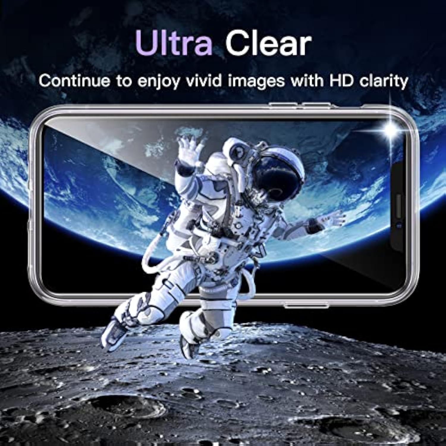 Jetech 5 In 1 Case For 11 6.1-Inch, With 2-Pack Screen Protector And 2-Pack Camera Lens Protector, Non-Yellowing Shockproof Bumper Phone Cover, Full Coverage Tempered Glass Film (Clear)