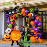 Halloween Balloon Arch Kit: Orange, Black, Purple, Green - Bat, Pumpkin, Spider