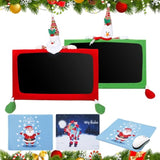 4 Pcs Christmas Computer Monitor Cover And Christmas Mouse Pad Set, Xmas Computer Monitor Decoration Border Cover With Gaming Mouse Pads For Home Office Desk Gifts Supplies
