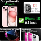 Compatible With Iphone 15 Privacy Screen Protector Tempered Glass 28 Degree Anti Spy Gradient Colorful Mirror Effect With Alignment Frame Full Coverage Anti Bluelight Bubble Free Film 2